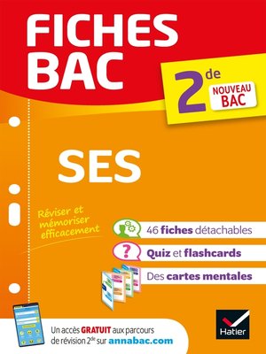 cover image of Fiches bac SES 2de